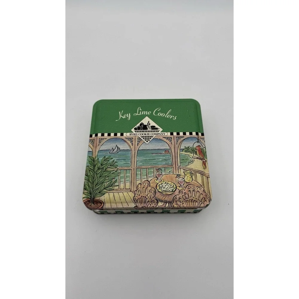 Vintage Key Lime Coolers Cookie Tin By Byrd‎ Cookie Company, Empty
